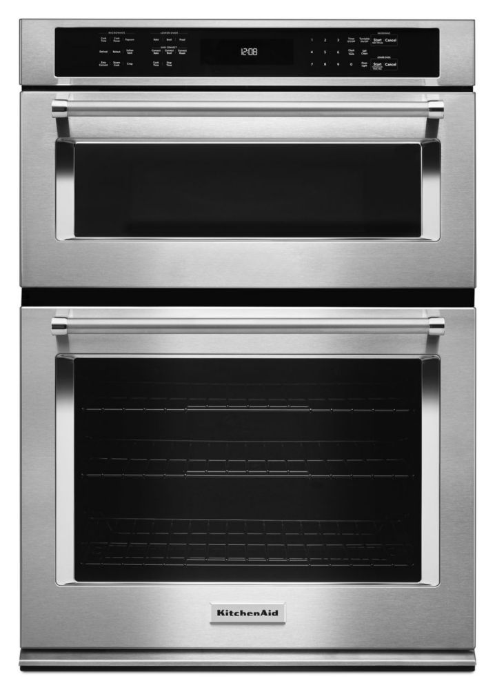 KitchenAid 30-inch 5.0 Cu. Ft. Double Electric Wall Oven & Microwave ...