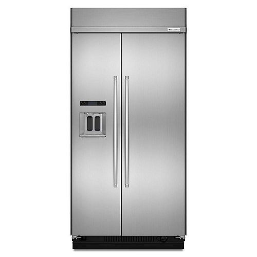 48-inch W 29.5 cu. ft. Built-In Side by Side Refrigerator in Fingerprint Resistant Stainless Steel - ENERGY STAR®