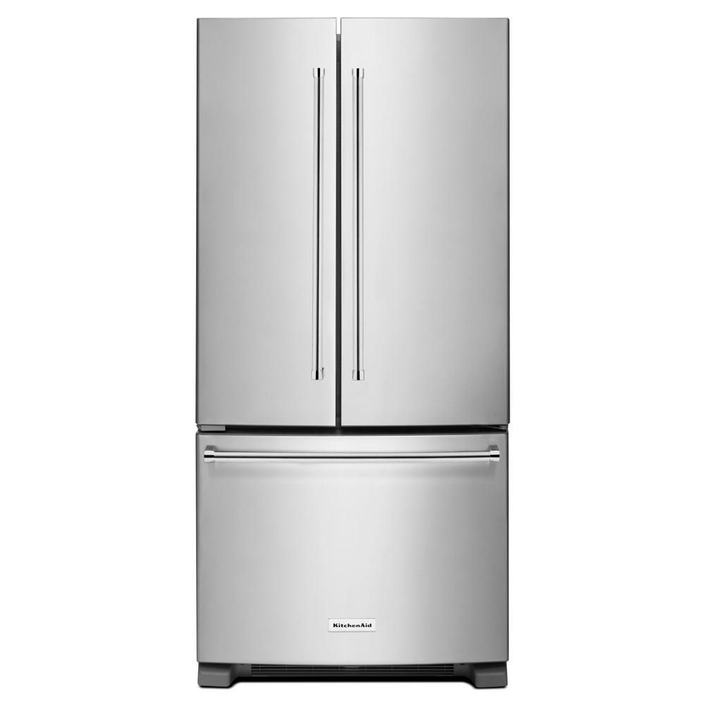 KitchenAid 33 Inch W 22 Cu Ft French Door Refrigerator In Stainless   P 1000834093 