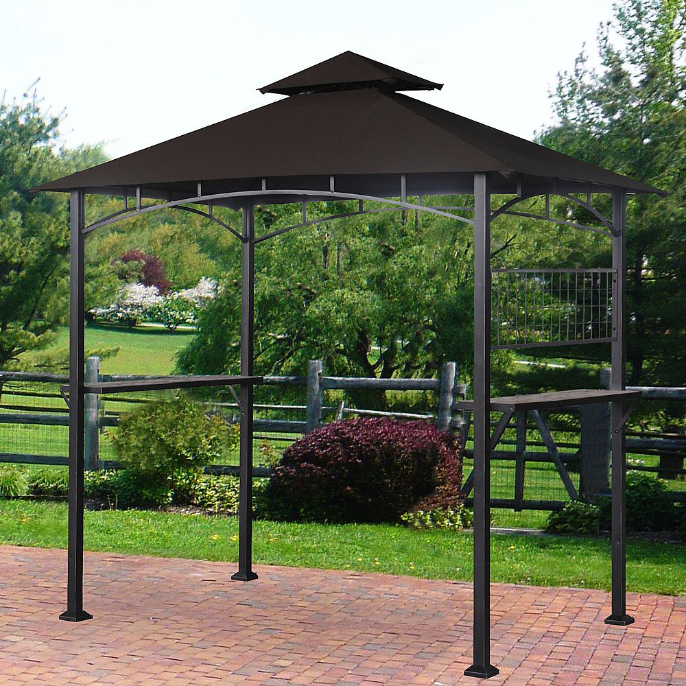 Sunjoy Calais 5 ft. x 8 ft. Grill Gazebo with Vented ...