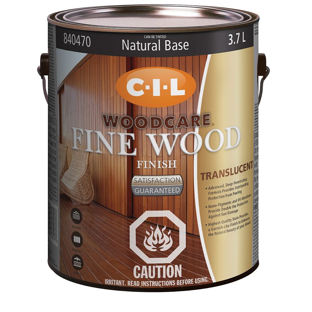 CIL Woodcare Fine Wood Finish Translucent Natural Base 3.70 L840470