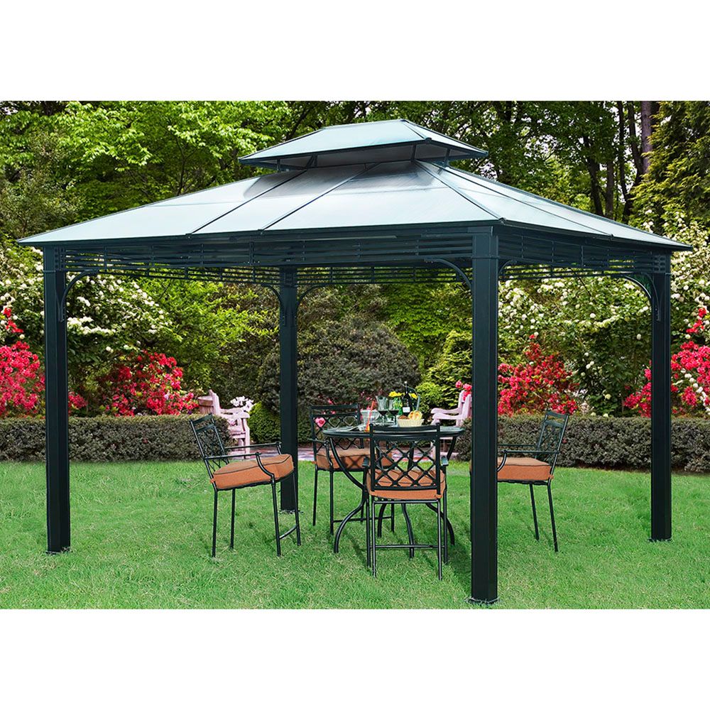 Sunjoy Bolivar 10 Ft. X 12 Ft. Polycarbonate Top Gazebo | The Home ...