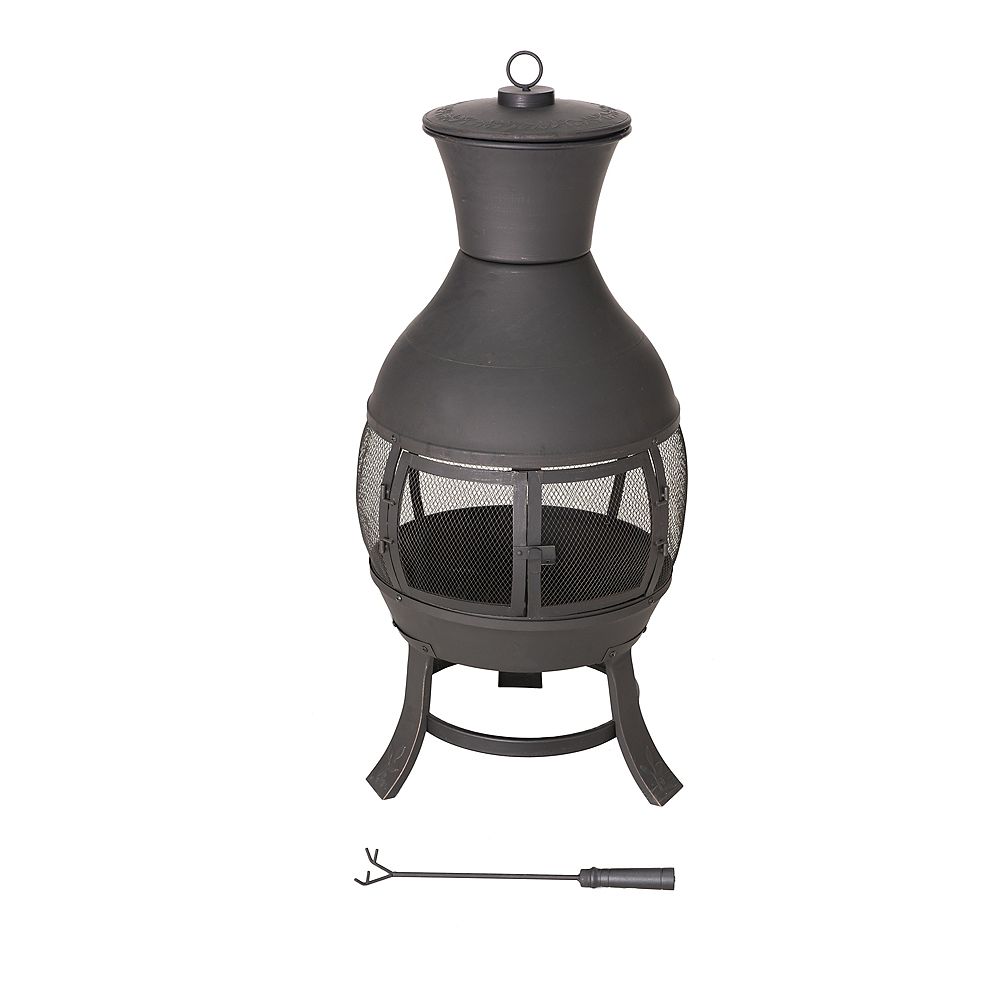 home depot chiminea wood