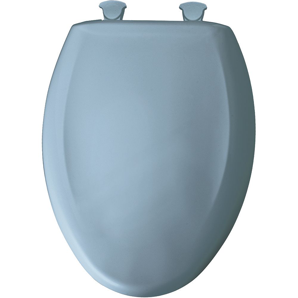Bemis Elongated Closed Front Toilet Seat in Sky Blue with Easy Clean