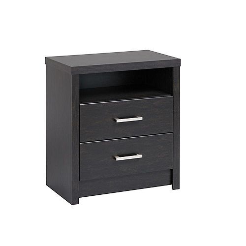 Prepac Yaletown 23 Inch X 28 Inch X 16 Inch 1 Drawer Nightstand In White The Home Depot Canada