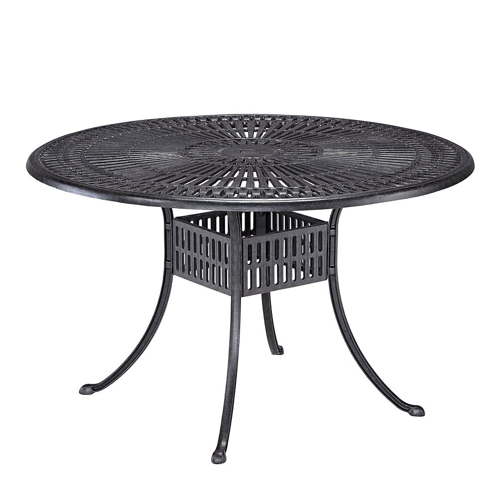 Home Styles Largo Collection 48 Inch Round Patio Outdoor Dining Table The Depot Canada Round Patio Outdoor Dining Table, Round Patio Table Dimensions
