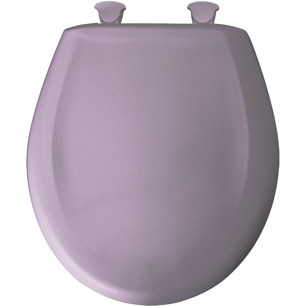 Bemis Round Plastic Toilet Seat with Whisper Close and Easy Clean