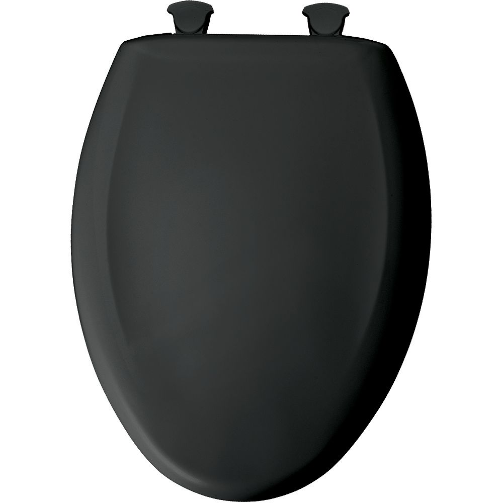 Bemis Elongated Closed Front Toilet Seat in Black with Easy Clean and