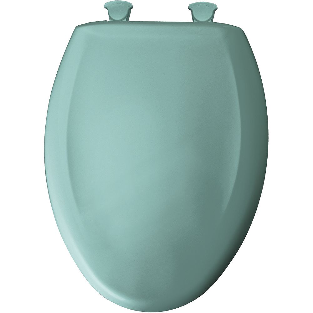 Bemis Elongated Closed Front Toilet Seat in Spruce Green with Easy ...