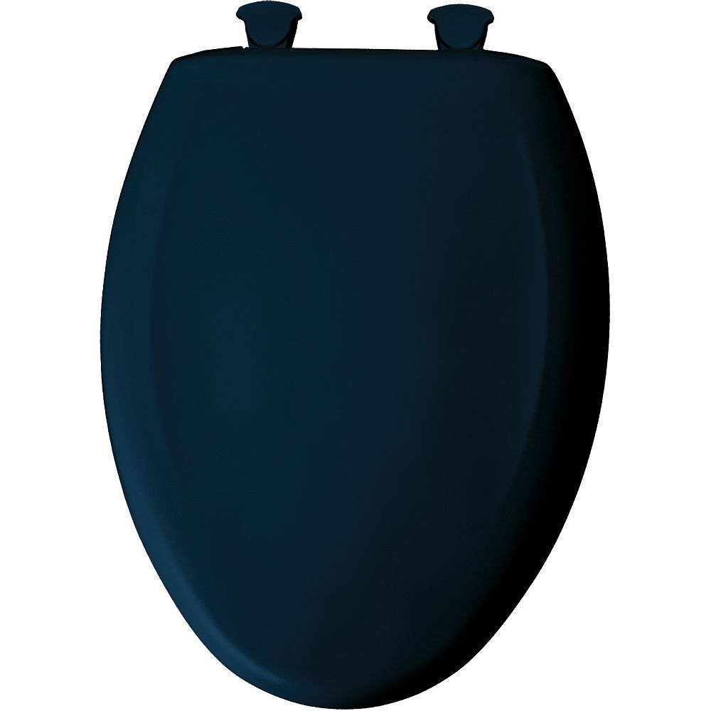 Bemis Elongated Closed Front Toilet Seat In Navy With Easy Clean And 