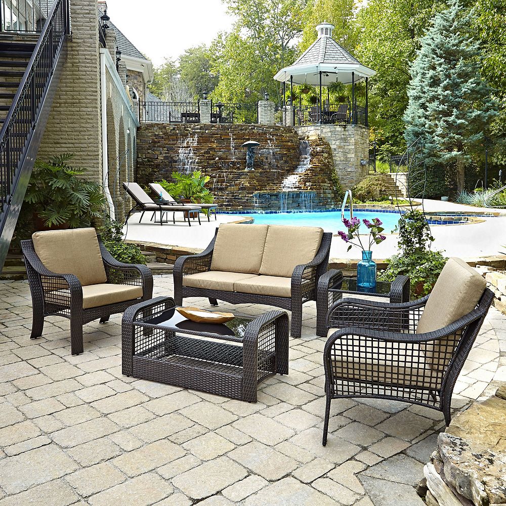 Home Styles Lanai Breeze Collection Patio Conversation Set with
