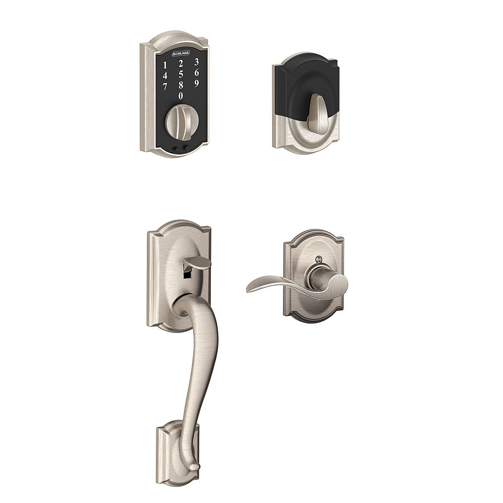 Schlage Camelot Satin Nickel Touch Electronic Door Lock with Camelot