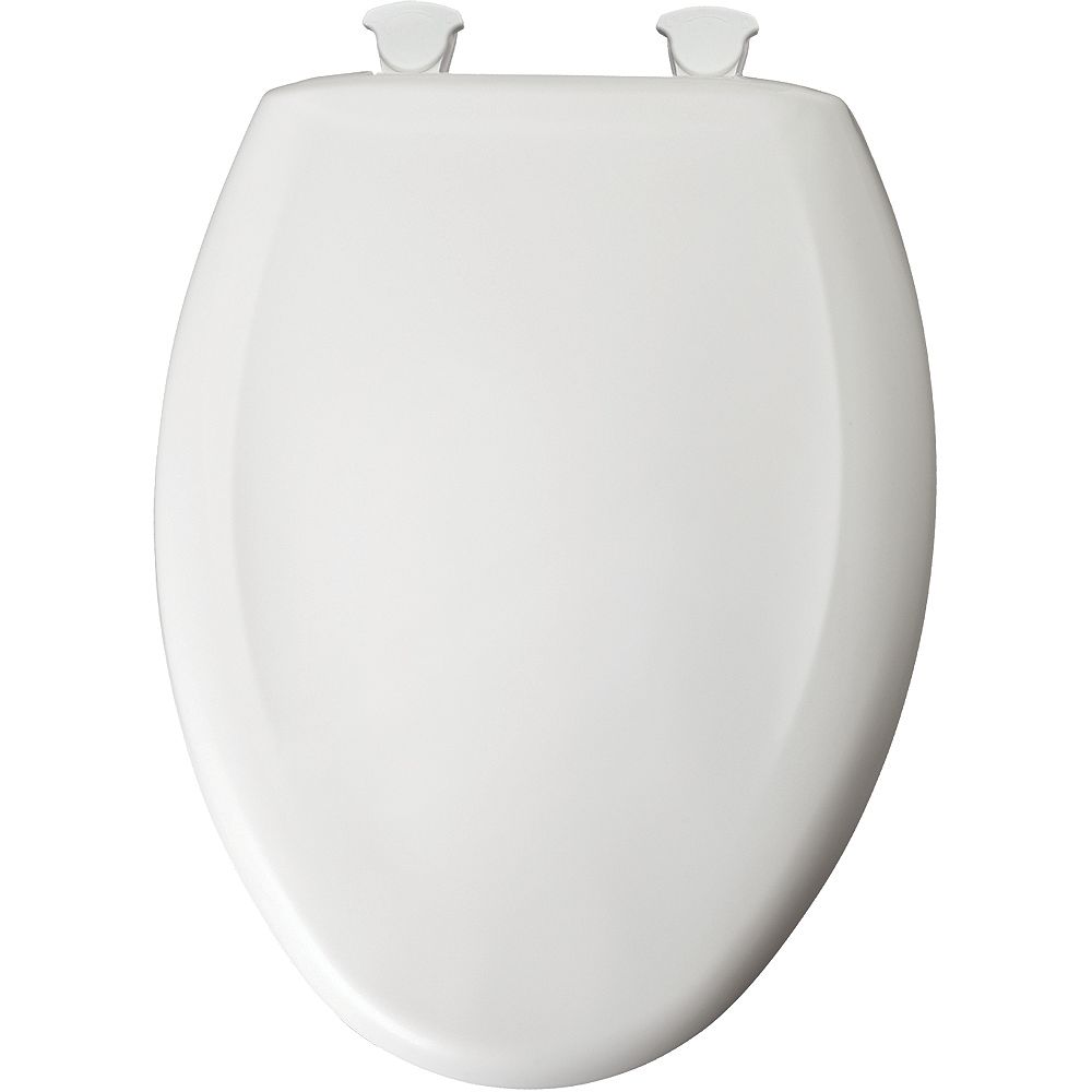 Bemis Elongated Closed Front Toilet Seat in Cotton White with Easy