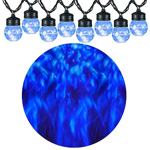 LightShow 8-Light Blue LED Projection Christmas Lights