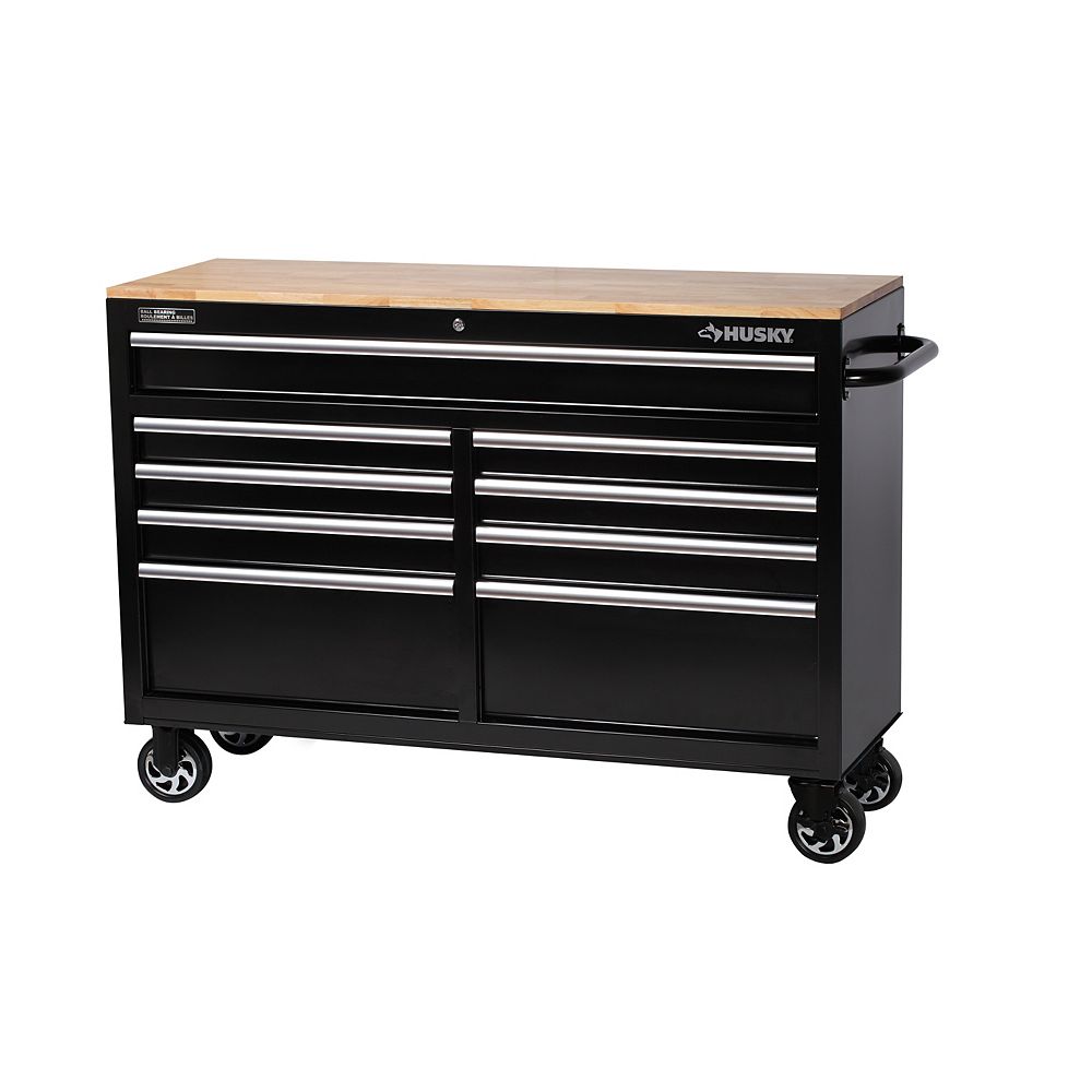 Husky 52 Inch 9 Drawer Mobile Workbench, Husky Tool Cabinets At Home Depot