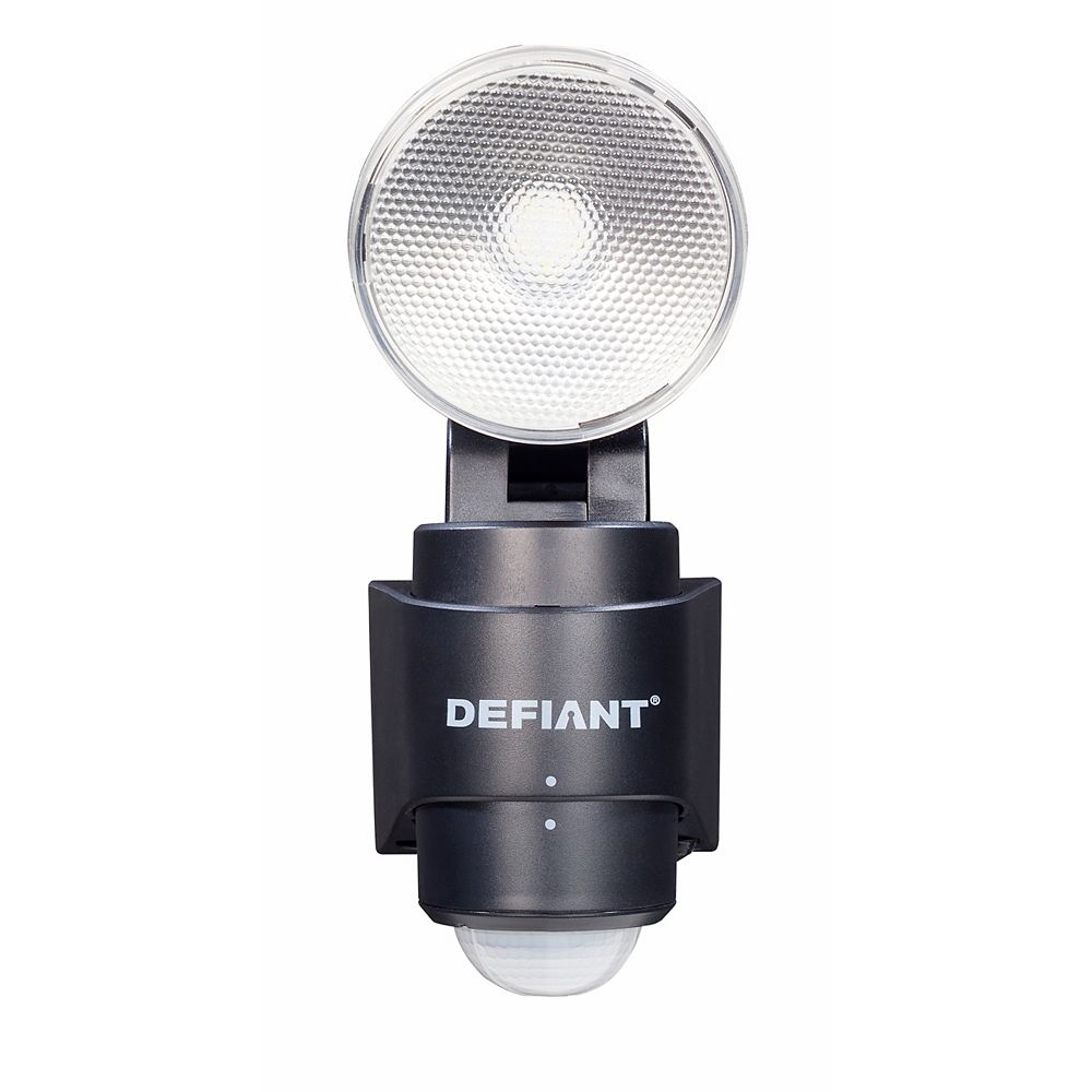 Defiant 180 Degree 1 Head Black Led Motion Sensing Battery Power Outdoor Flood Light The Home Depot Canada Battery Power Outdoor Flood Light, Motion Sensor Light Outdoor Battery Powered