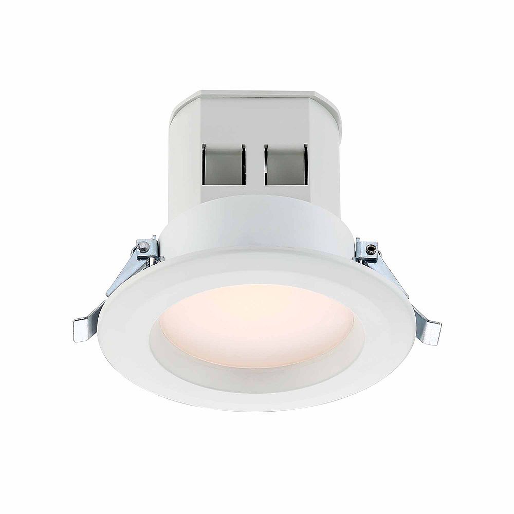 pix Led Recessed Lighting Home Depot Canada 4 inch white integrated led recessed kit 4 pack