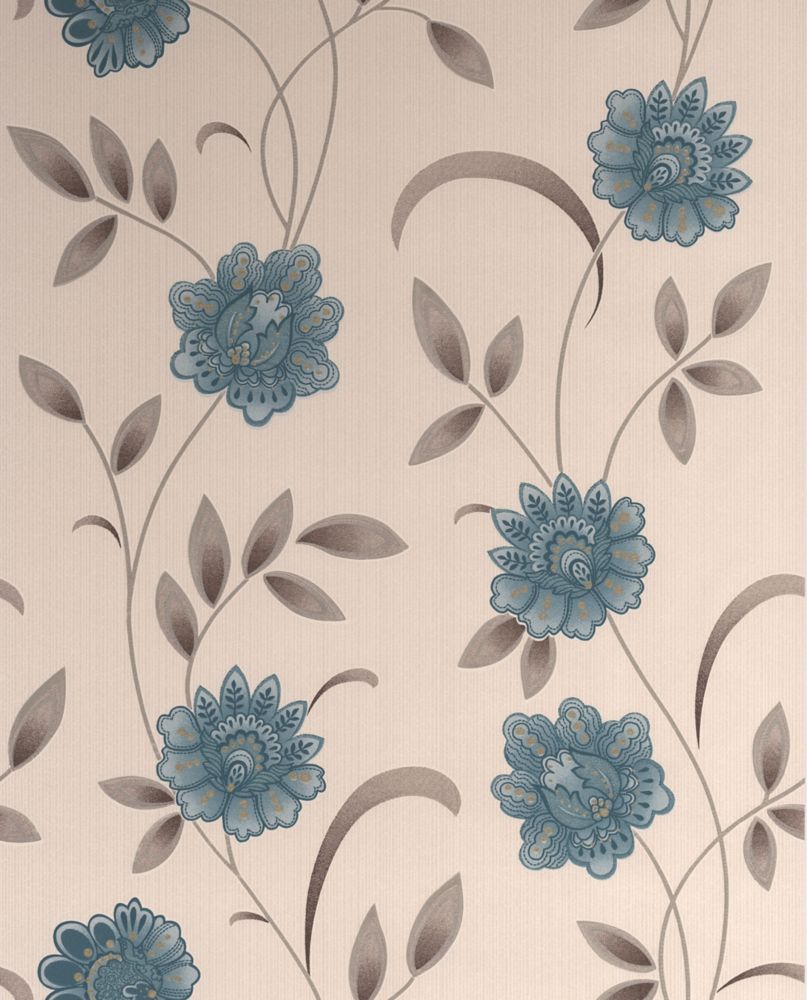 Graham & Brown Sadie Teal Wallpaper Sample The Home Depot Canada