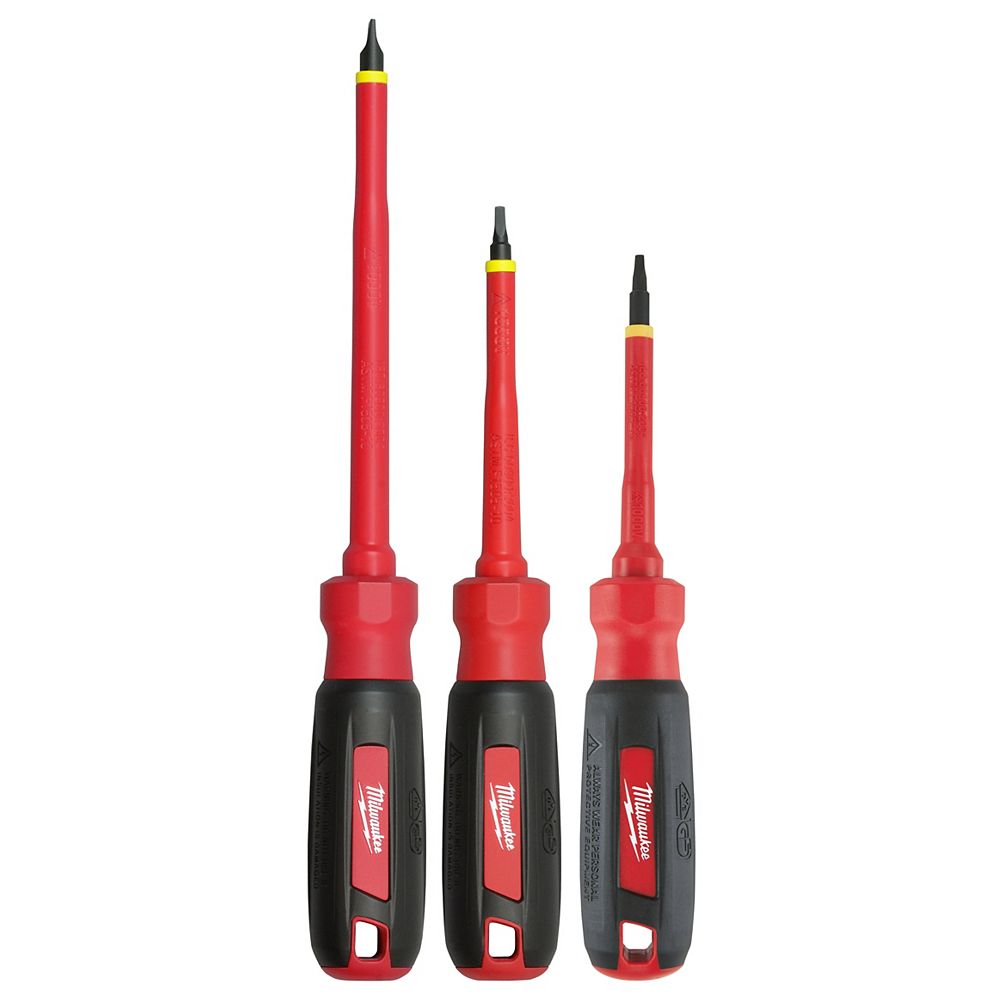 Milwaukee Tool 1000V Insulated Screwdriver Set (3Piece) The Home