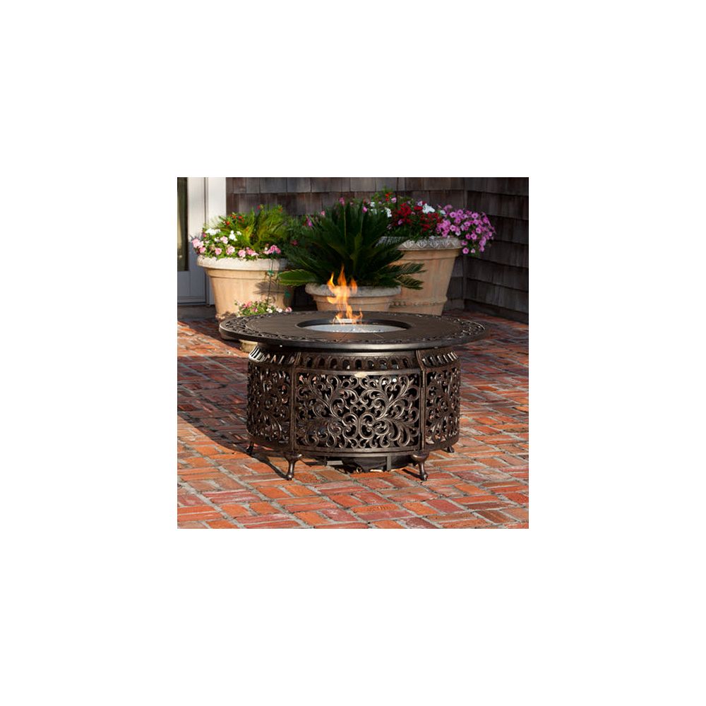 Paramount Round Outdoor Convertible Fire Pit Table The Home Depot Canada