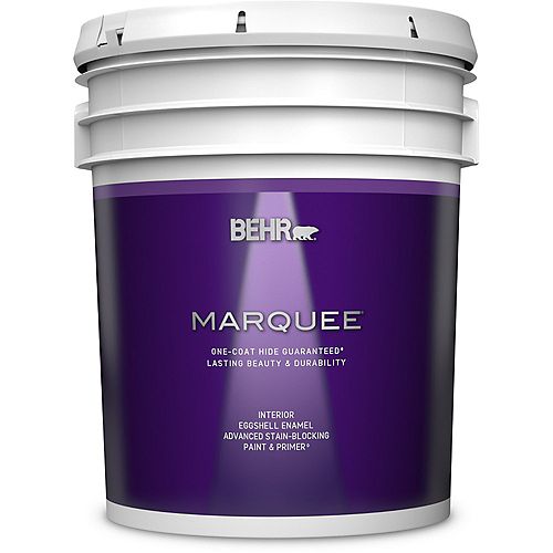 Interior Eggshell Enamel Paint & Primer - Ultra Pure White, 18.9L