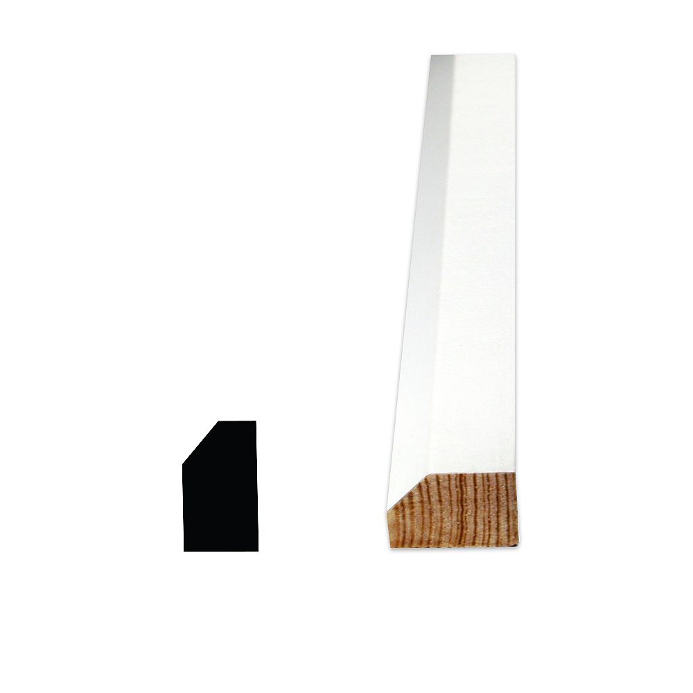 Alexandria Moulding 7 16 In X 11 96 Primed Finger Jointed Pine Base Shoe The Home Depot Canada Primed Finger Jointed Pine Base Shoe, Quarter Round Trim Home Depot Canada