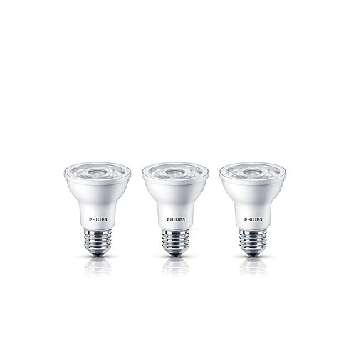 Philips 50W Equivalent Bright White (3000K) PAR20 LED Light Bulb  (3-Pack)