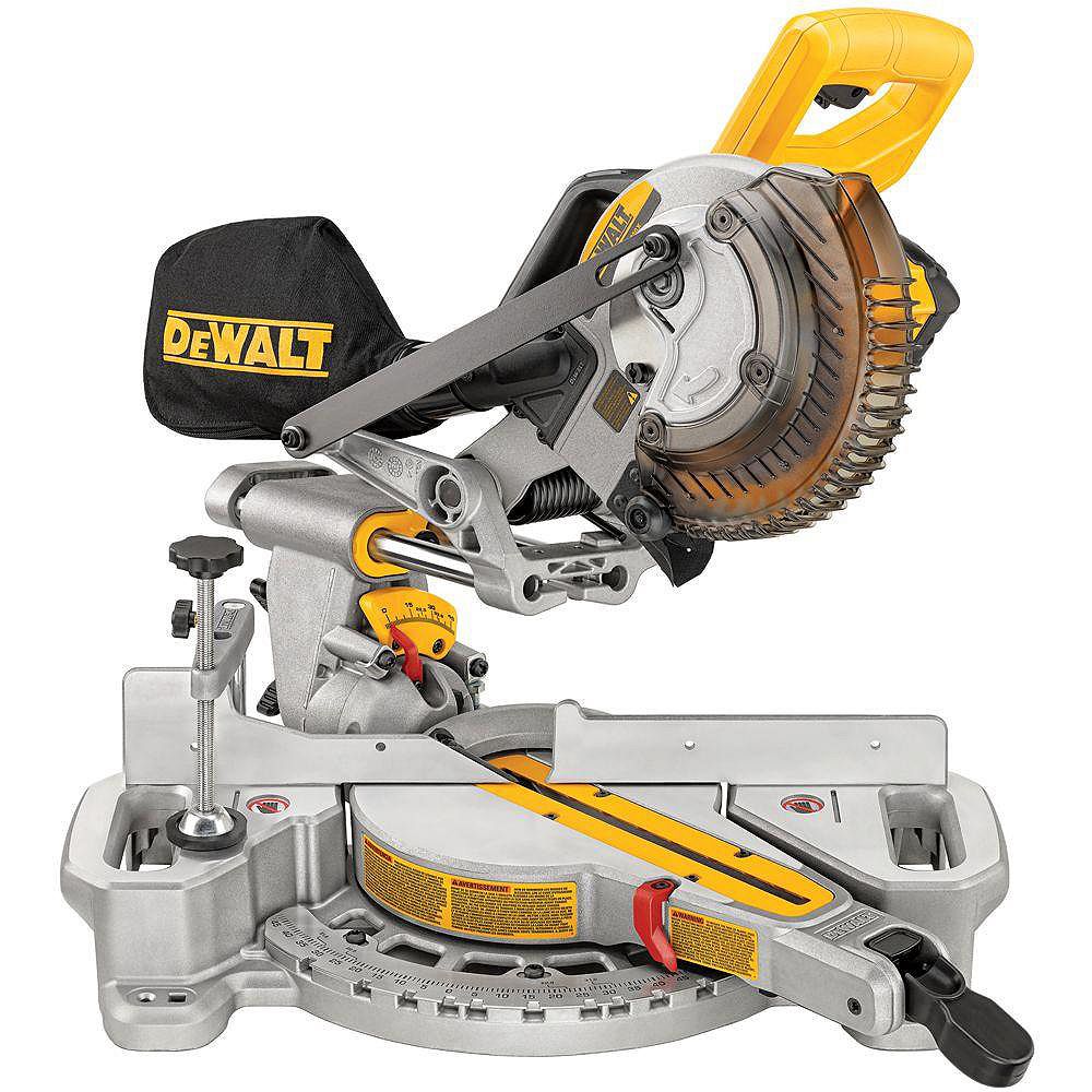 DEWALT SCIE À ONGLETS COULISSANTE 20V MAX 7 1/4" AVEC BATTERIE ET CHARGEUR Home Depot Canada