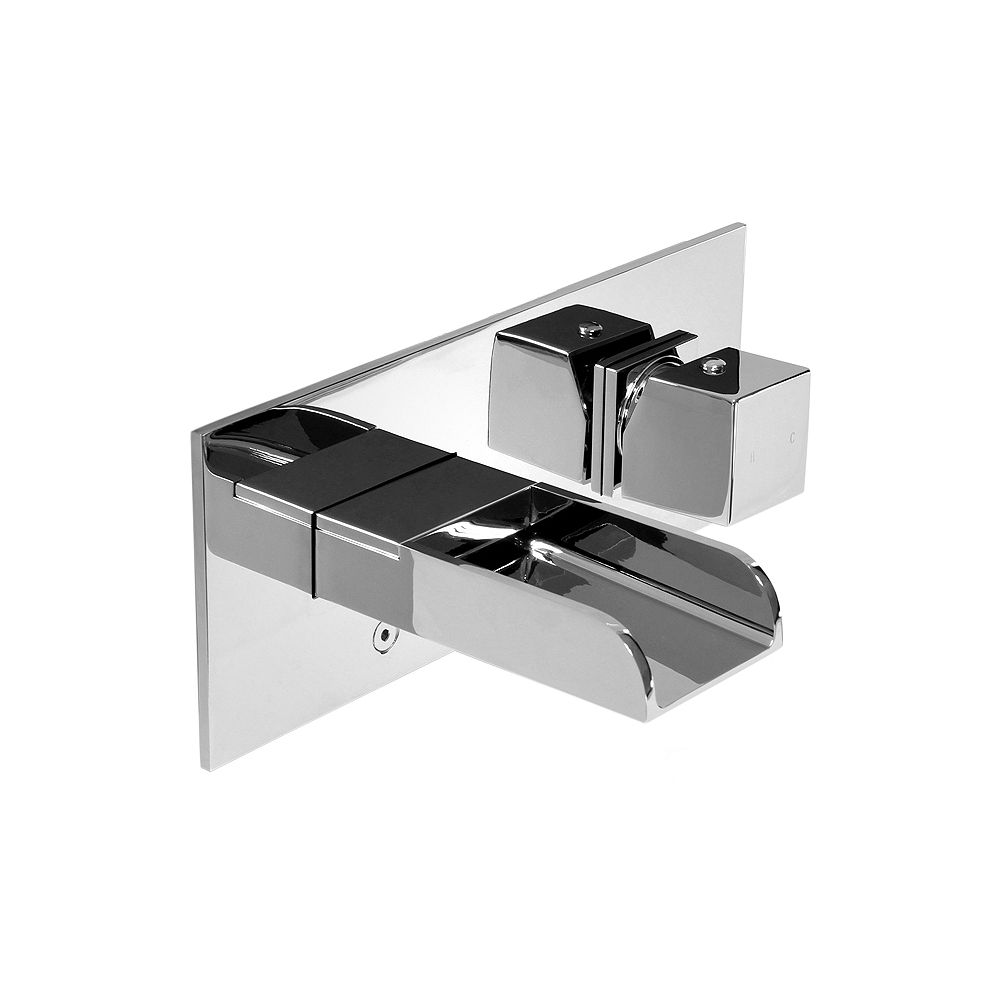 Valley Love208p Single Hole 1Handle Low Arc WaterfallFlow Bathroom Faucet in Chrome with