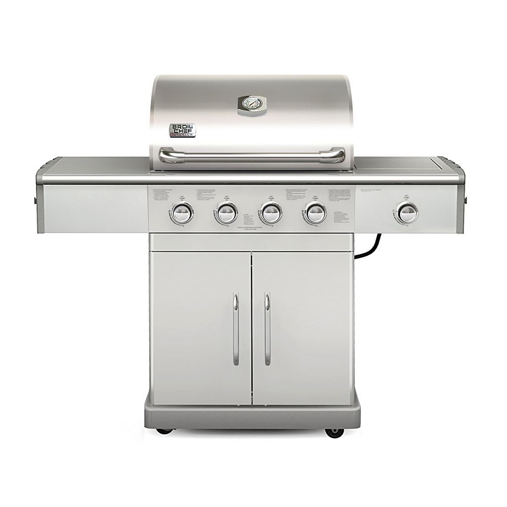 Broilchef Broil chef 63,000 BTU's 5 Burners Propane Gas Grill with Side ...