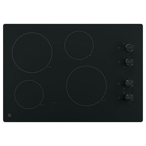 30-inch Electric Cooktop in Black with 4 Elements