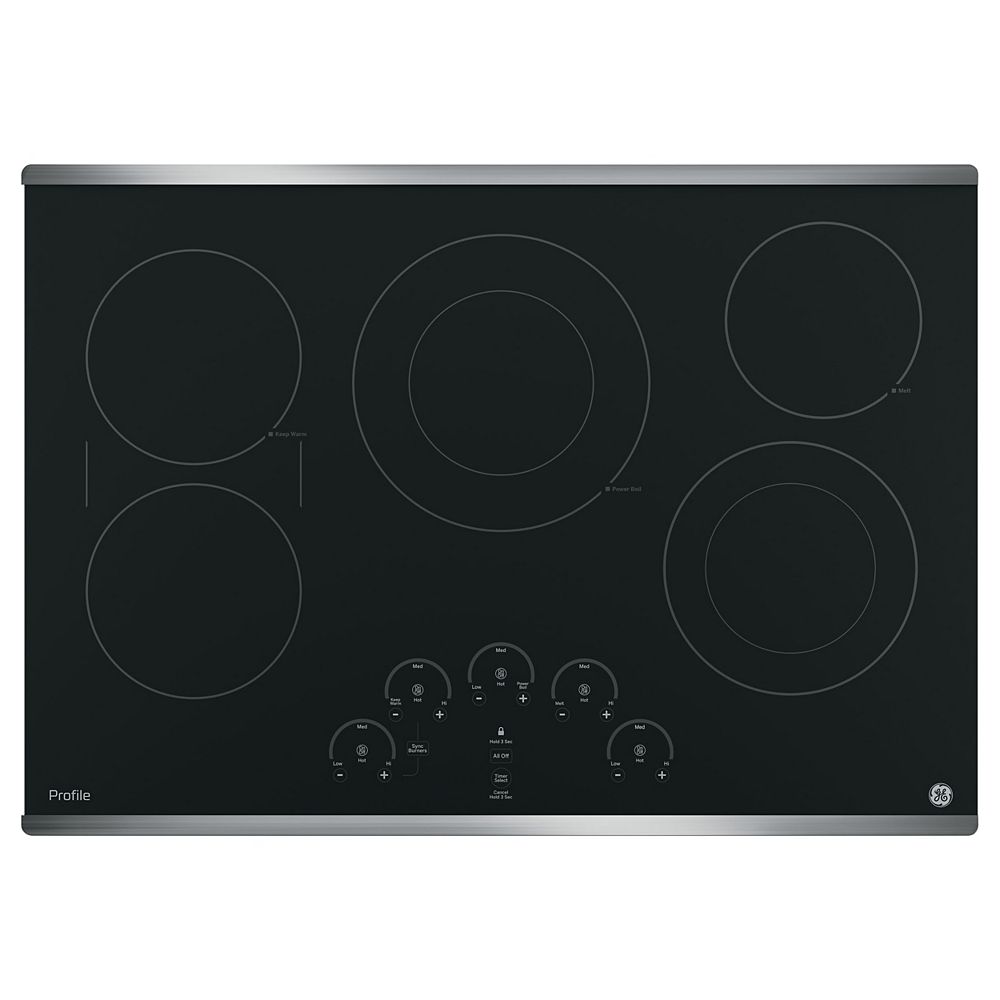 GE Profile 30inch W Smoothtop Electric Cooktop with 5 Elements in