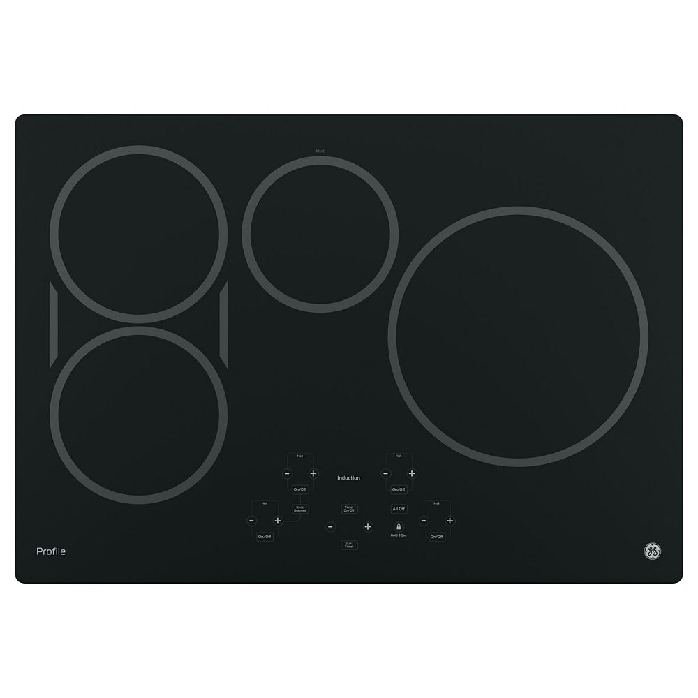 GE Profile 30inch W Electric Induction Cooktop with 4 Elements and