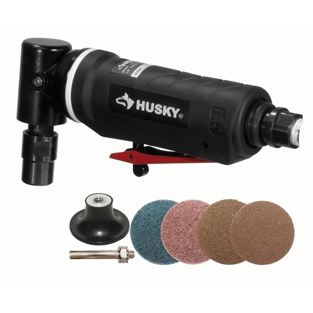 Husky 1 4 Inch Rt Angle Die Grinder W Accessory Kit The Home Depot Canada [ 1000 x 1000 Pixel ]