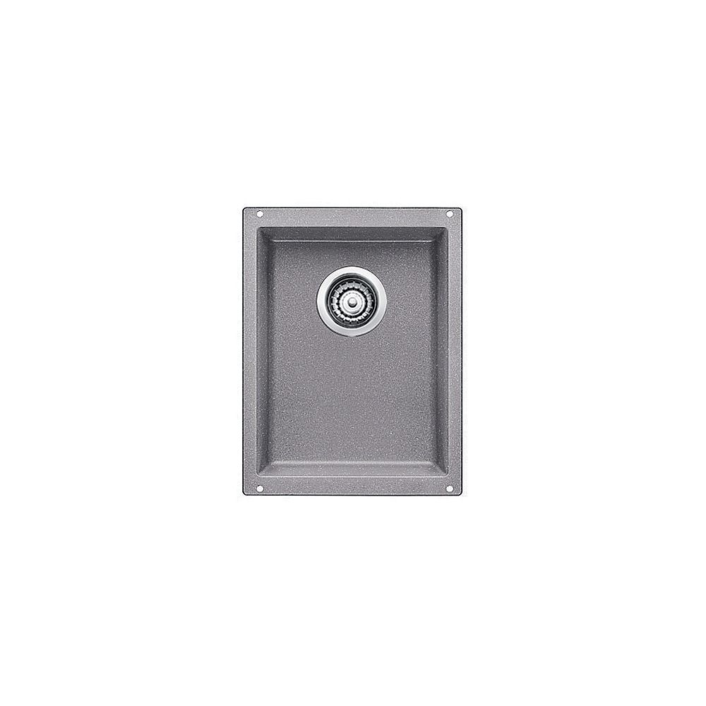 Blanco PRECIS U .75 Single Bowl Undermount Bar/Preparation Sink, SILGRANIT Metallic Gray The