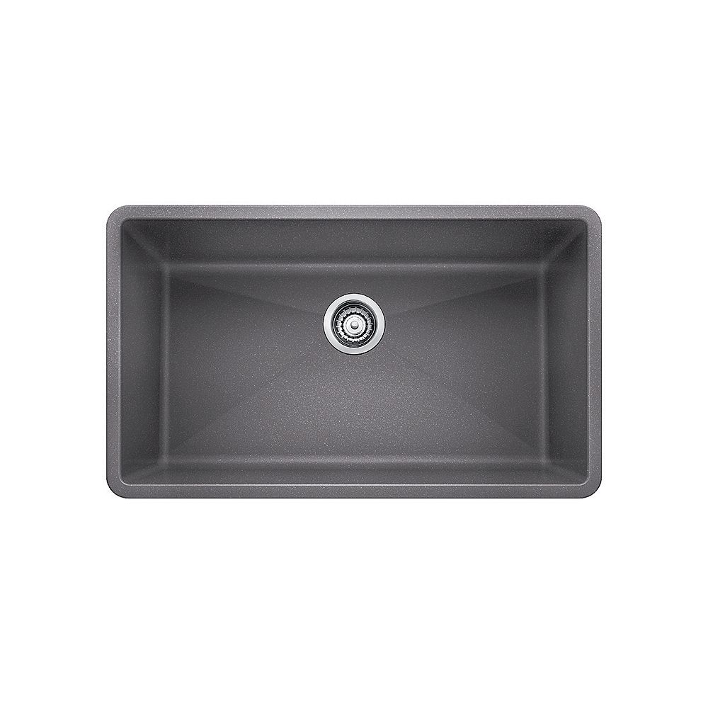 Blanco PRECIS U SUPER SINGLE, Large Single Bowl Undermount Kitchen Sink ...