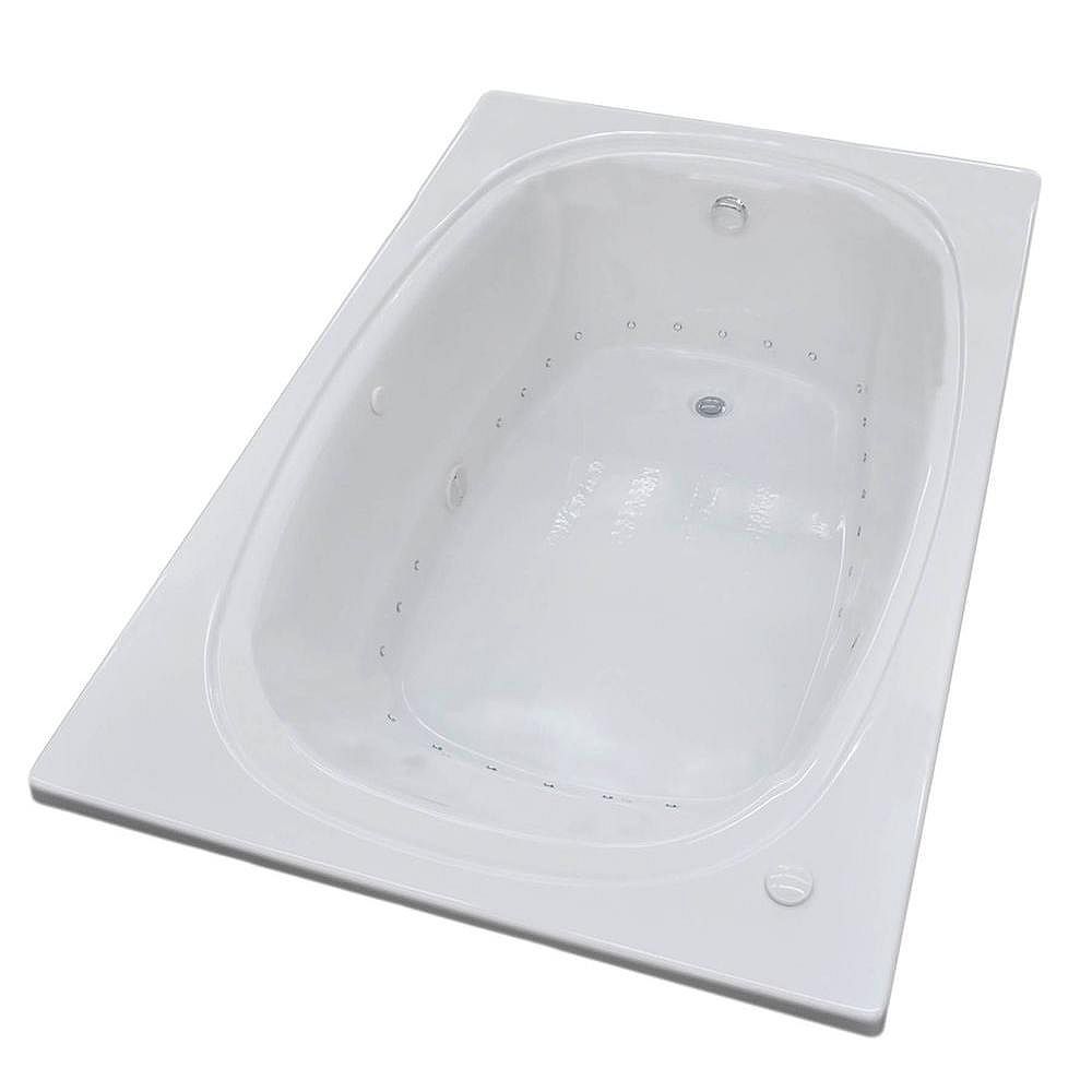 Universal Tubs Peridot 6 Ft. Acrylic Dropin Right Drain Oval Air