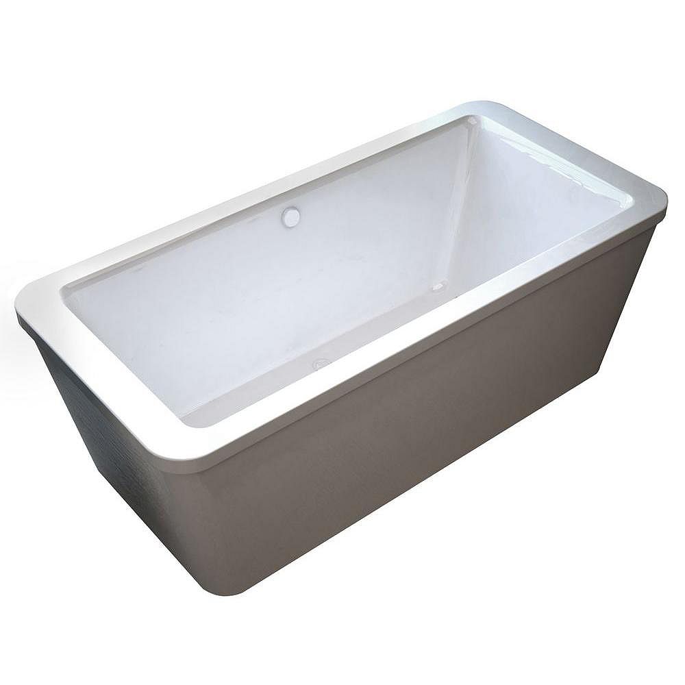 Portable Bathtub, Blue, Modern, Rectangular, Freestanding, Plastic, 34