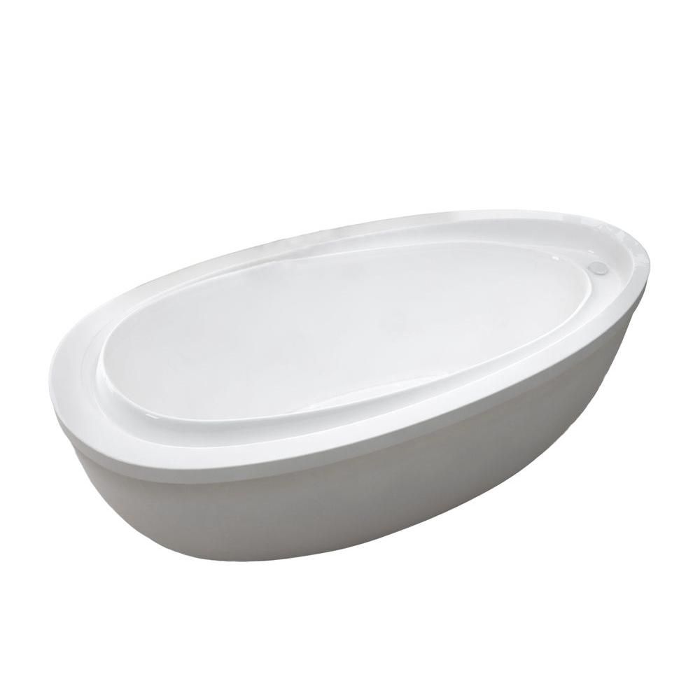 Universal Tubs Mystic 5 Feet 11Inch Acrylic Oval Freestanding Bathtub