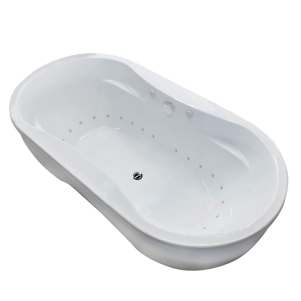 Universal Tubs Agate 6 Feet Oval Freestanding Air Jetted Bathtub | The ...