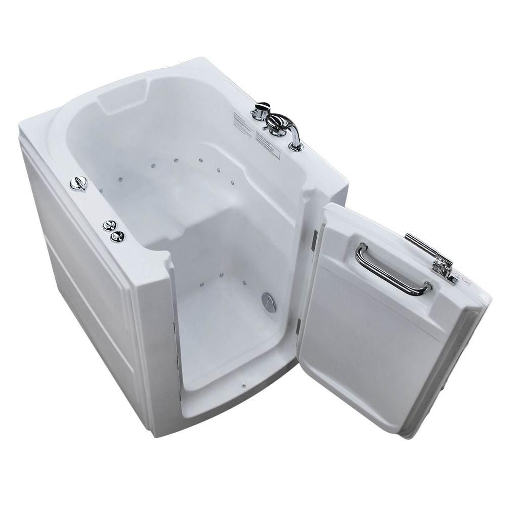 Universal Tubs 3 Ft. 2-inch. Left Drain Walk-In Air Bathtub In White ...