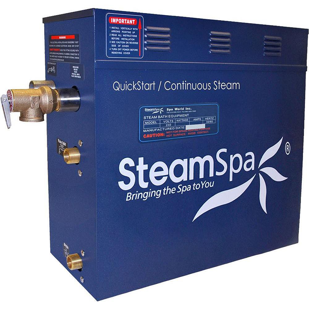 Steamspa 7.5 KW QuickStart Steam Bath Generator The Home Depot Canada