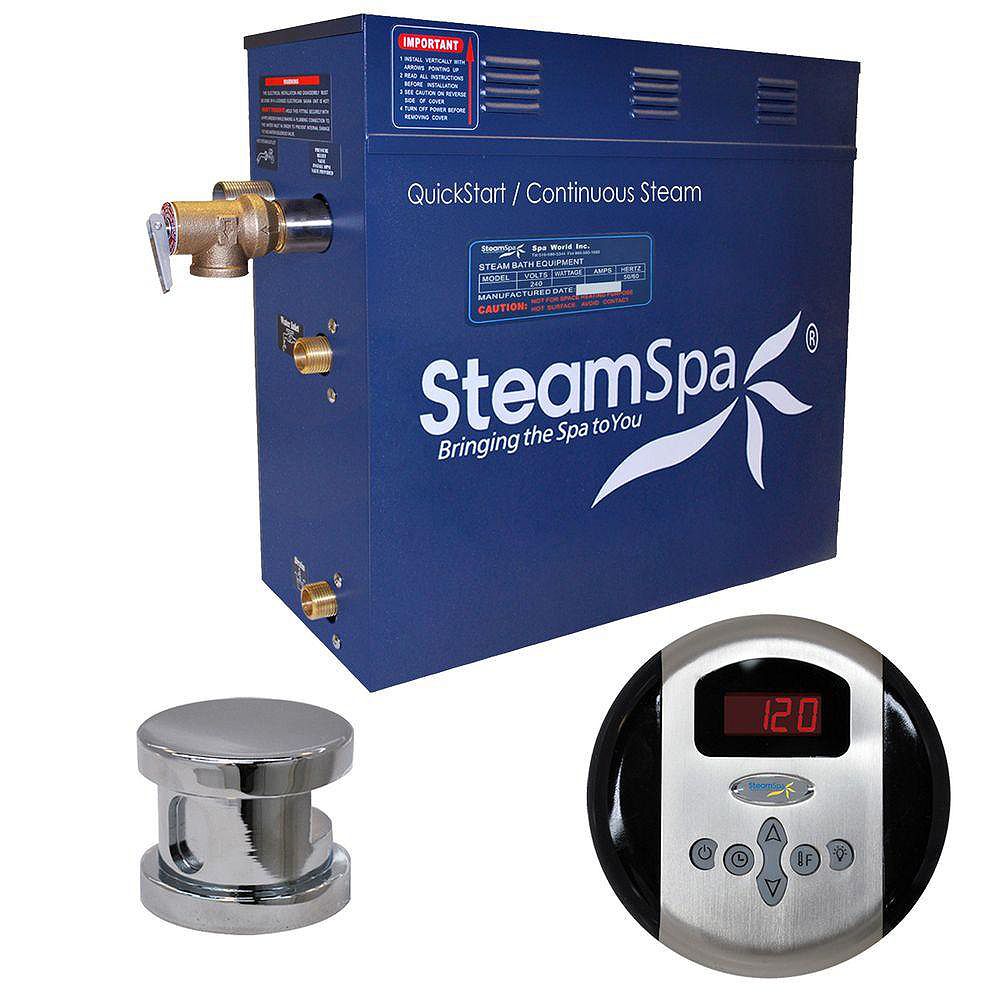 Steamspa Oasis 6kw Steam Generator Package In Chrome The Home Depot Canada