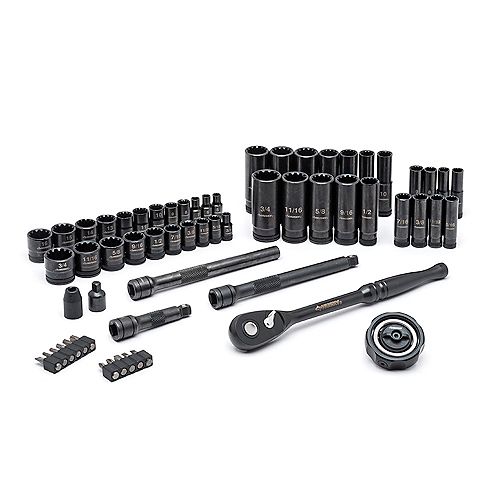 Husky 3/8-inch Drive 100-Position Universal SAE and Metric Mechanics Tool Set (60-Piece)