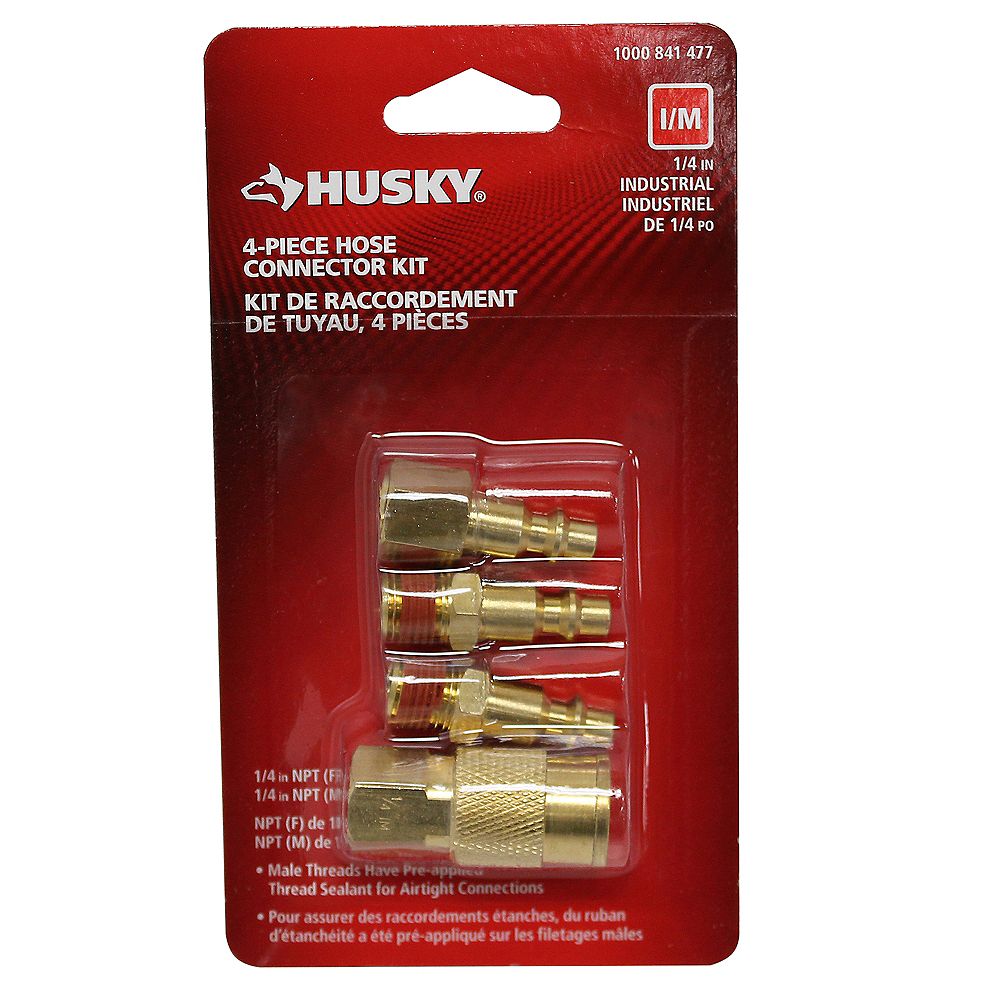 Husky 1/4 Inch Quick Connect Kit, (4-Piece) | The Home Depot Canada