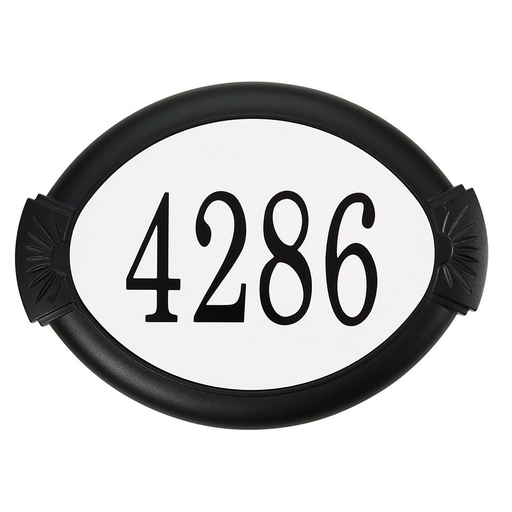 PRODF Classic Cast Aluminum Address Plaque, Black The Home Depot Canada