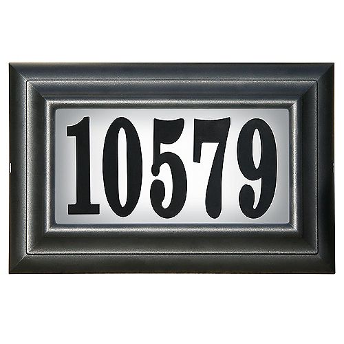 Classic Lighted Address Plaque, Black