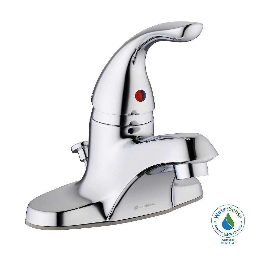 Glacier Bay 1500 Series 1Handle Low Arc Bathroom Faucet with Lever Handle in Chrome The Home