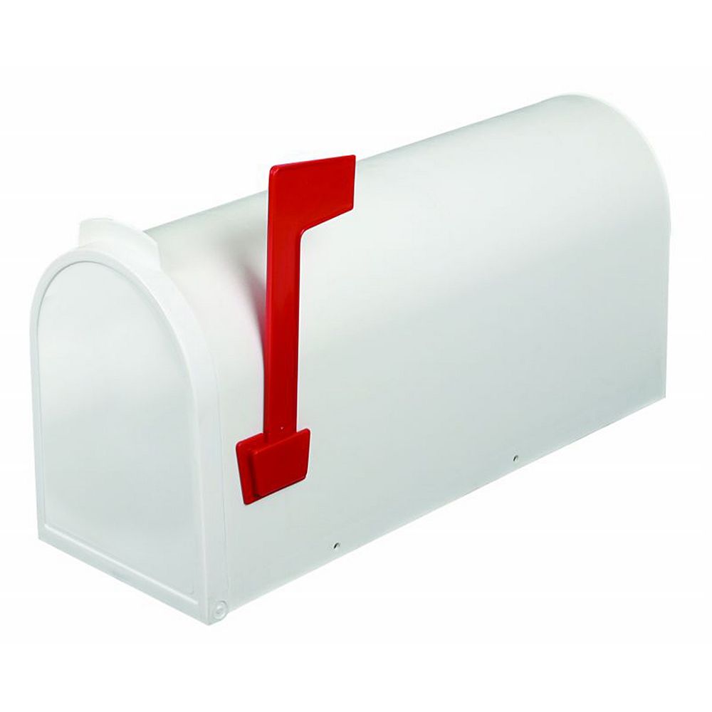 PRODF Economic Post Mount Curbside Mailbox, White The Home Depot Canada