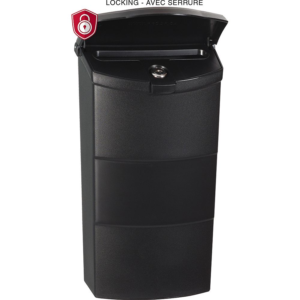 PRODF Economic Locking Vertical Mailbox, Black The Home Depot Canada